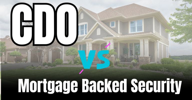 CDO vs Mortgage Backed Security