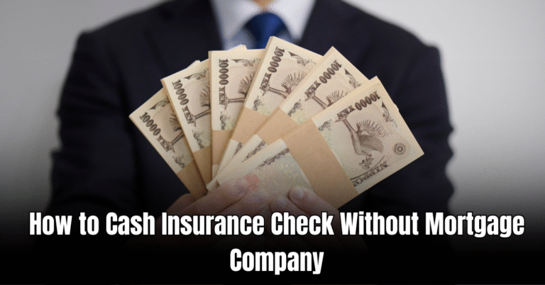 How to Cash Insurance Check Without Mortgage Company