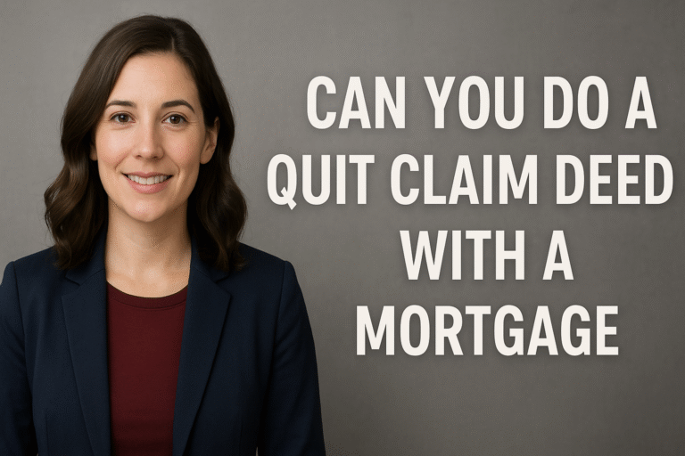 Can You Do a Quit Claim Deed With a Mortgage