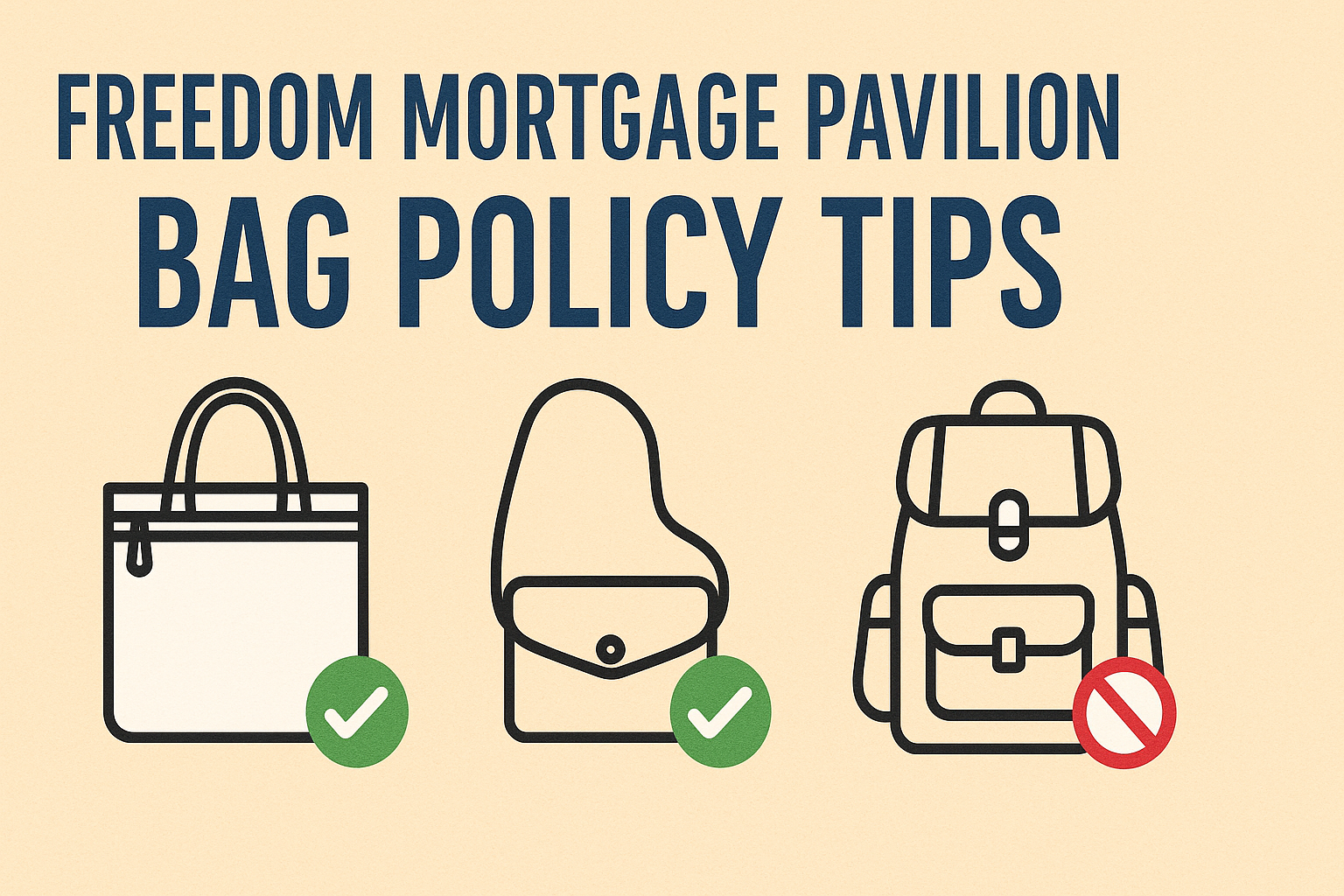 Freedom Mortgage Pavilion Bag Policy Tips
