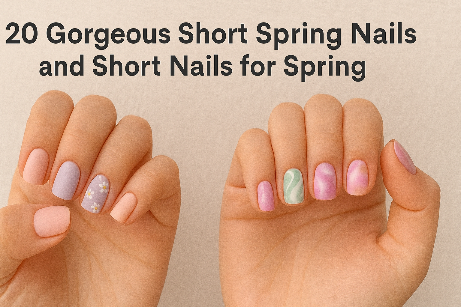 20 Gorgeous Short Spring Nails and Short Nails for Spring
