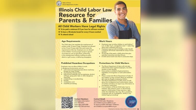 Labor Laws in Illinois for 16 Year Olds