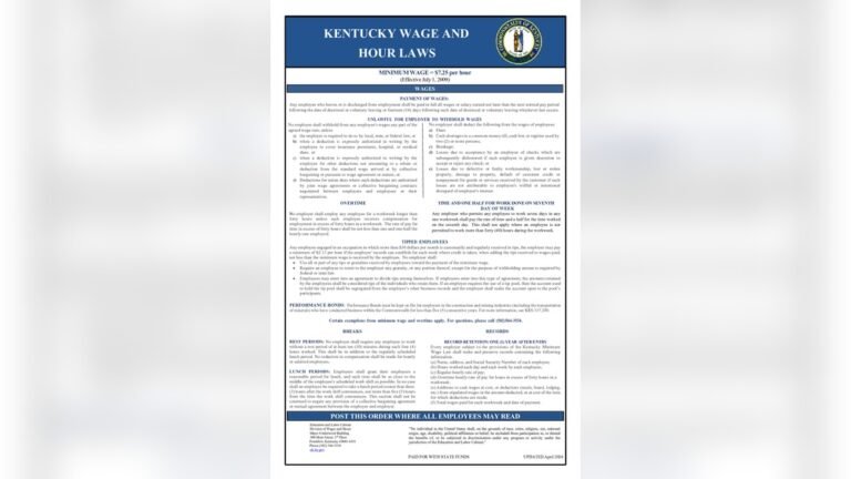 Labor Laws in Kentucky Breaks