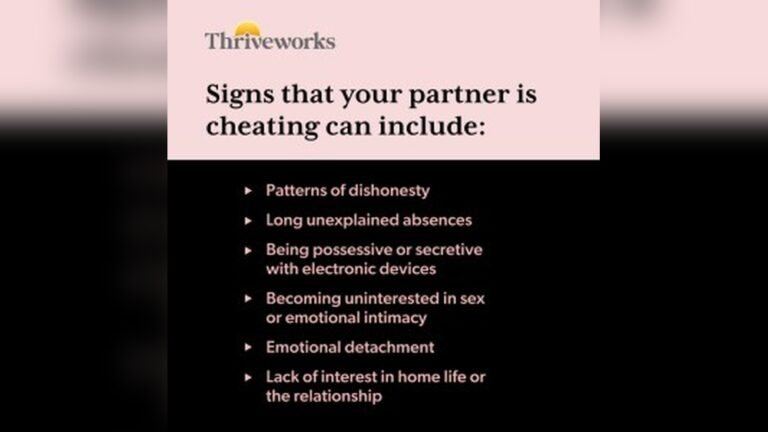 List Of Signs Of A Cheating Spouse