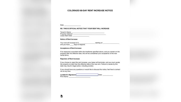 Rent Increase Laws in Colorado
