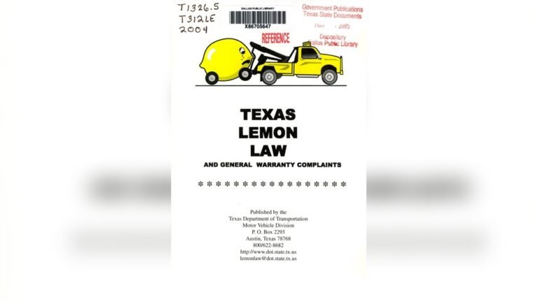 What are the Lemon Laws in Texas