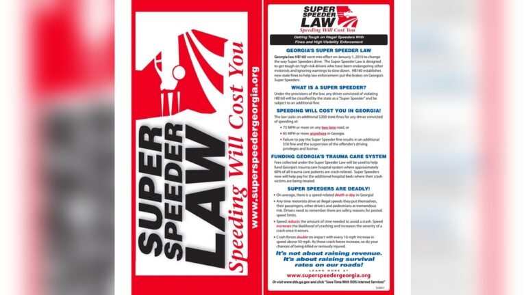 Super Speeder Laws in Georgia