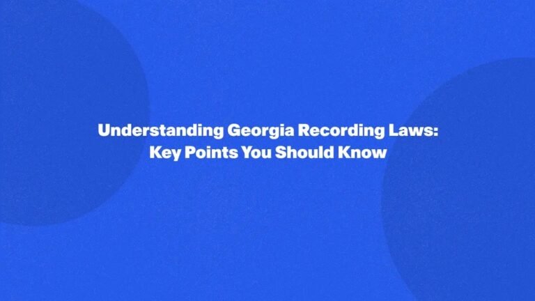 Video Recording Laws in Georgia