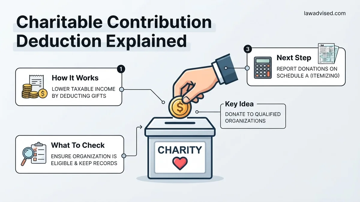 Charitable Contribution Deduction Explained Charitable Contribution Deduction Explained expert guide showing the main topic and key context